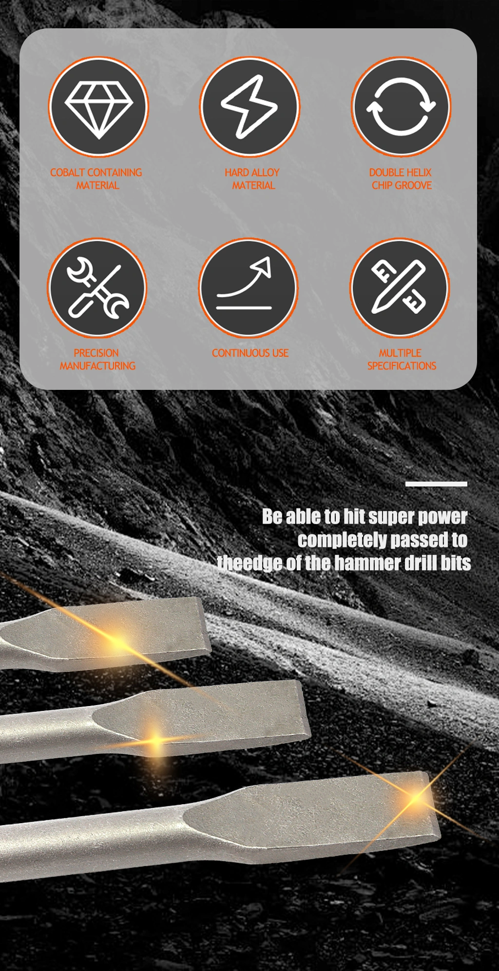 MAX five-pit flat chisel