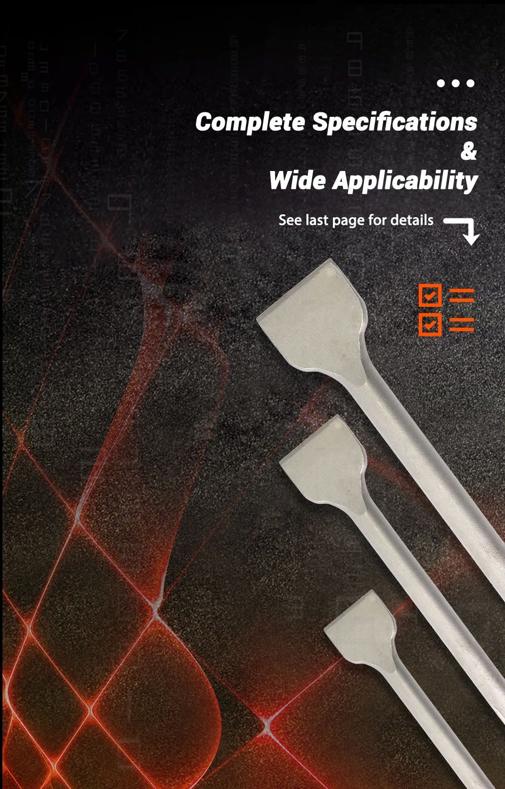 MAX five-pit flat chisel widened