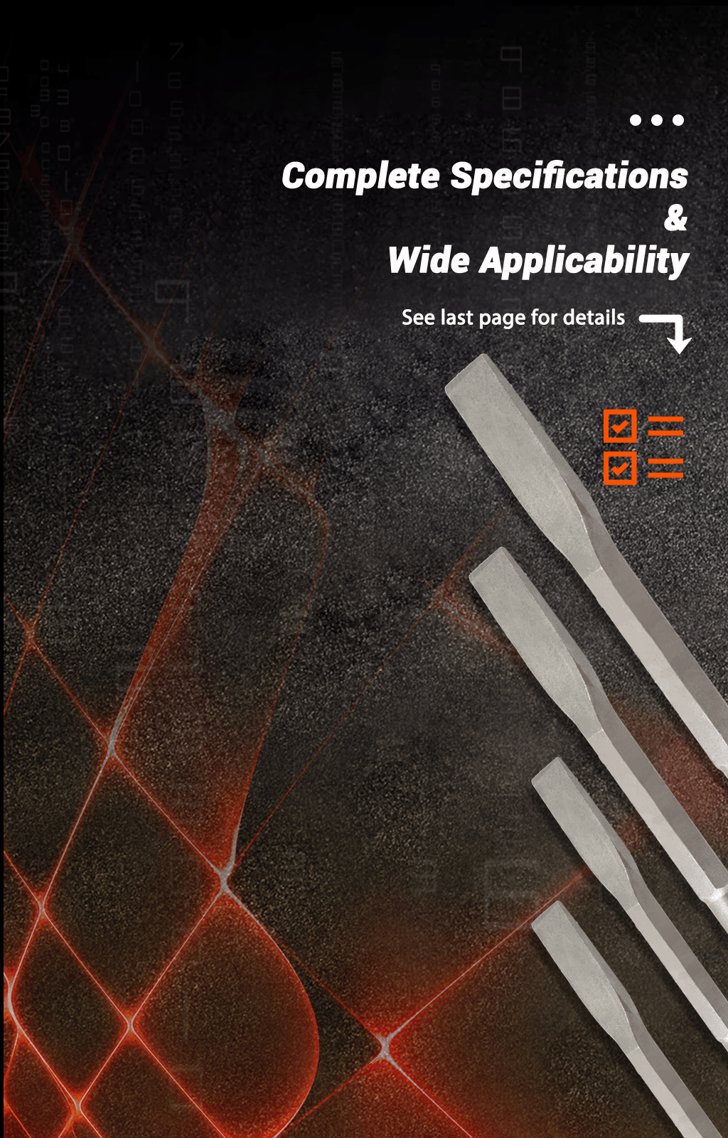 Long hexagonal hook chisel