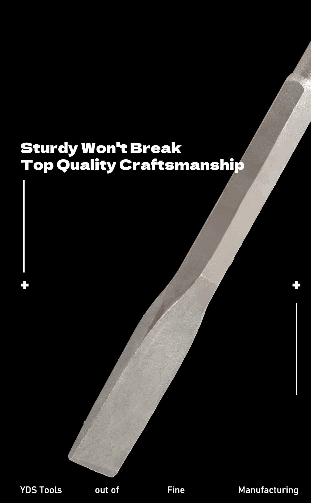 Long hexagonal hook chisel