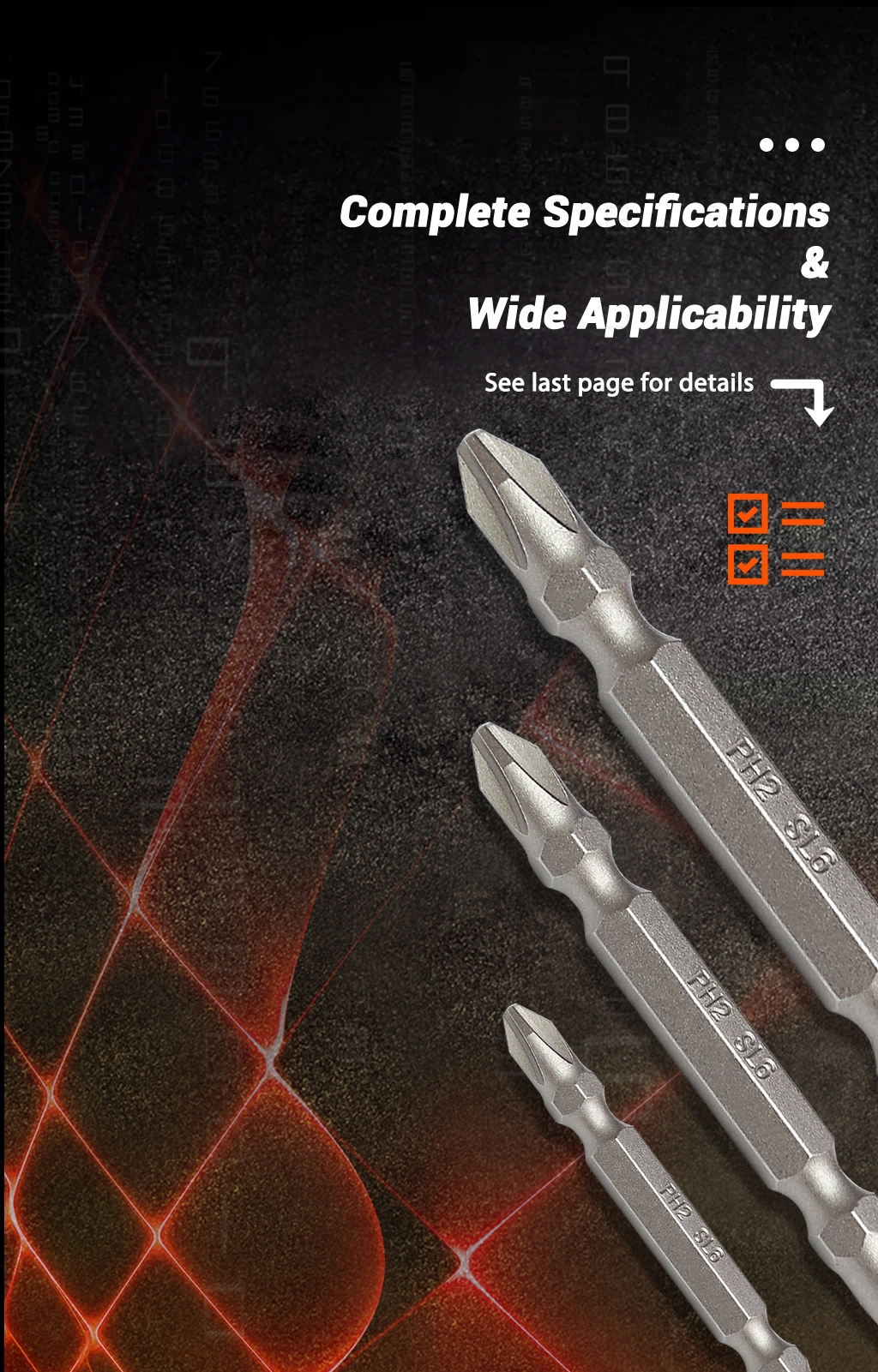 Philips Slotted Double End Bits